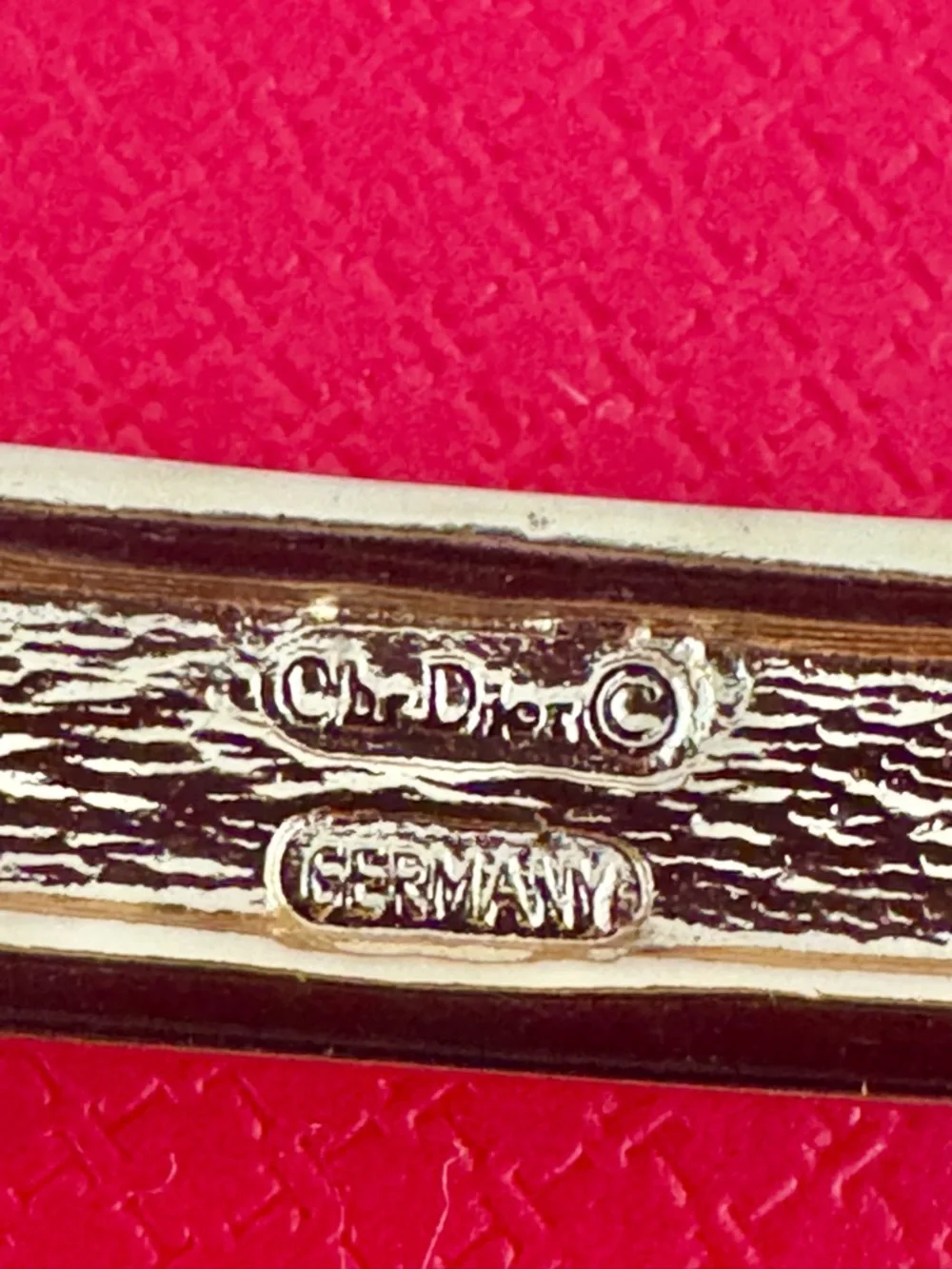 CHRISTIAN DIOR Vintage CD ID Bracelet Gold Tone 7” Germany Giftable Box - Picture 5 of 8